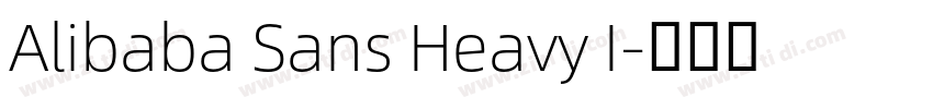 Alibaba Sans Heavy I字体转换